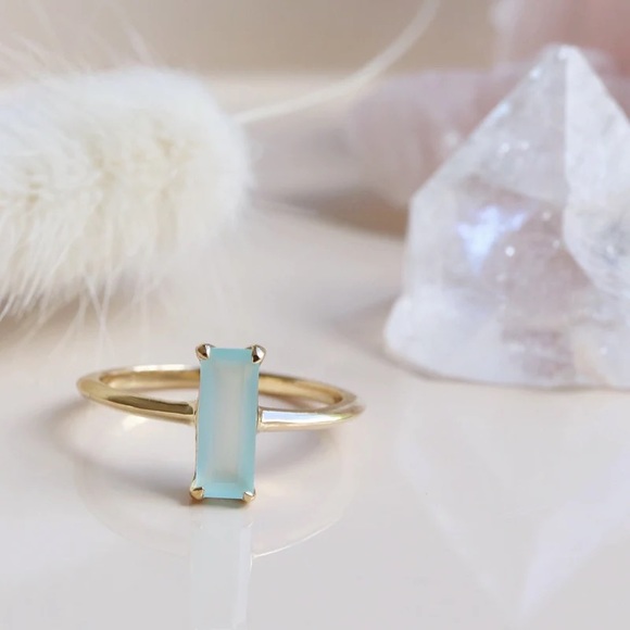 Jewelry - LOYAL RING AQUA CHALCEDONY & GOLD